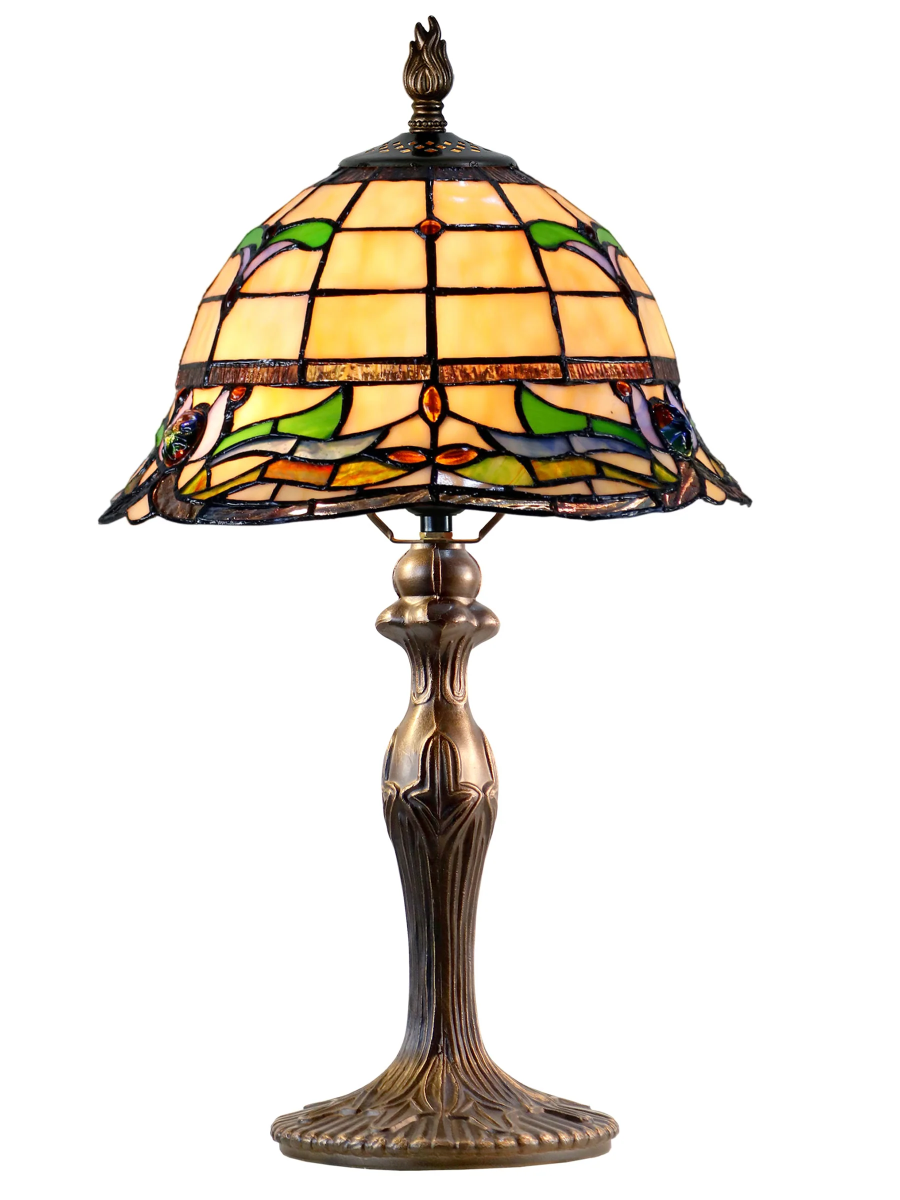 Jassmyne 18.5 Inch Tall Handmade Tiffany Table Lamp - Image 3