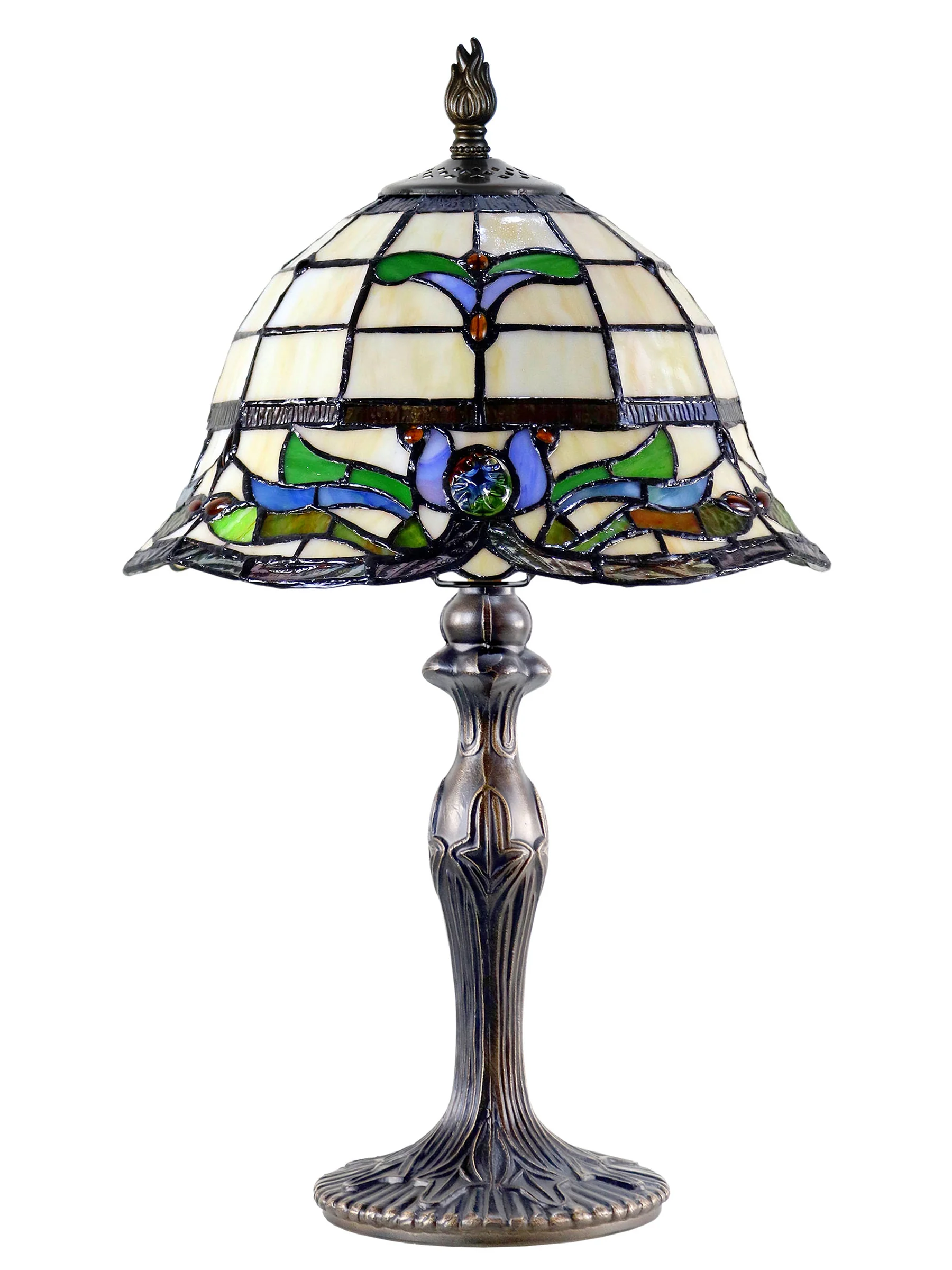 Jassmyne 18.5 Inch Tall Handmade Tiffany Table Lamp - Image 5