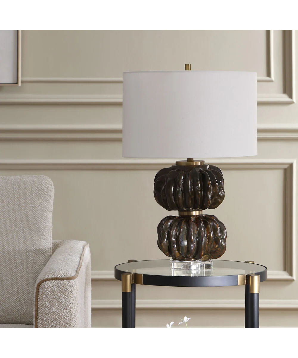 Jaudon Stacked Bronze Table Lamp - Image 3