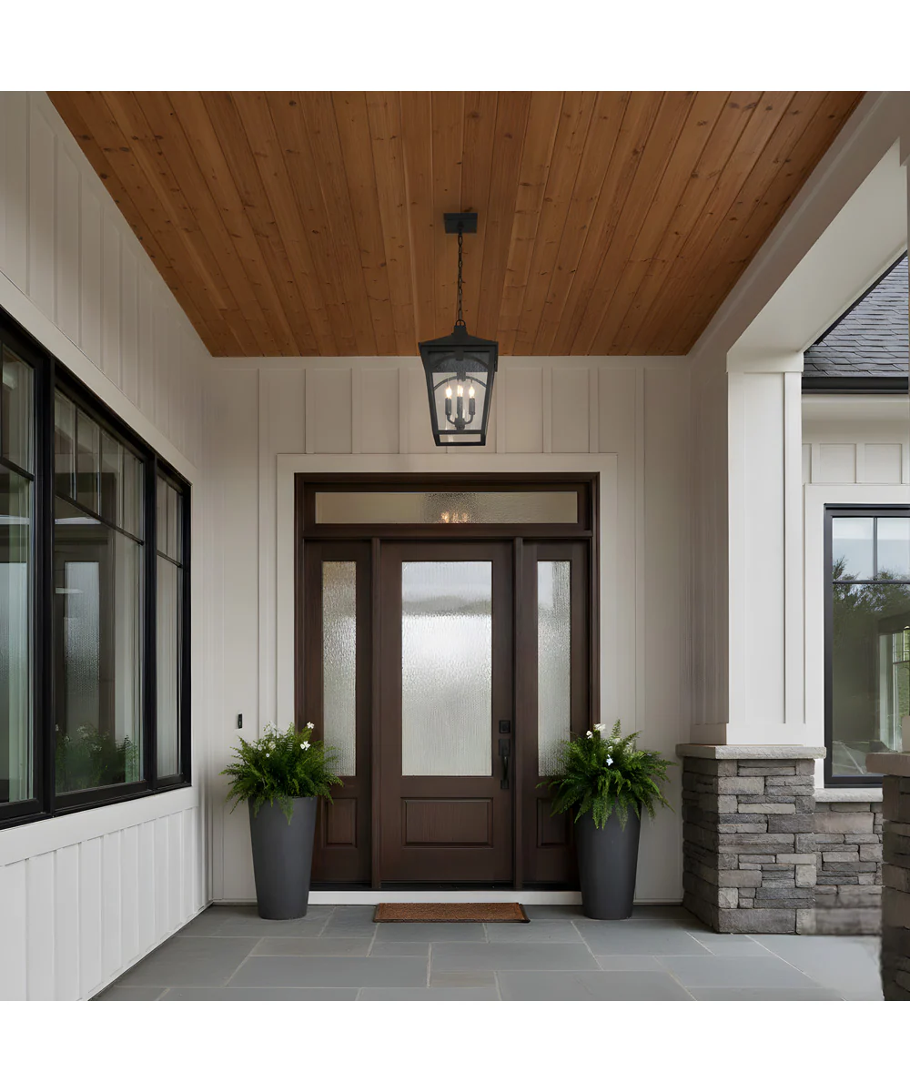 Jaxon 4-light Outdoor Pendant Light Western Bronze - Image 3