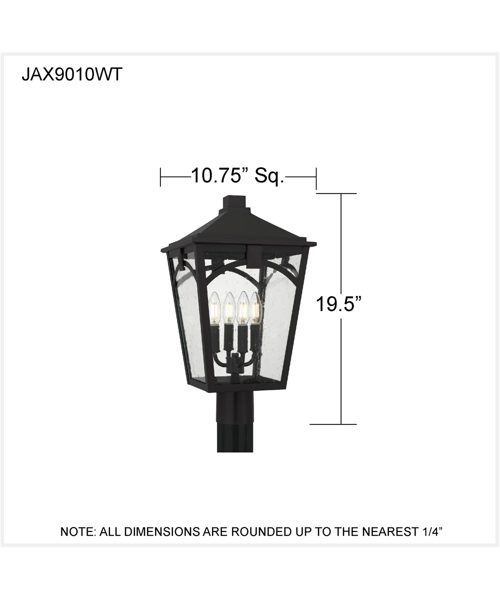 Jaxon 4-light Outdoor Post Light Western Bronze - Image 4