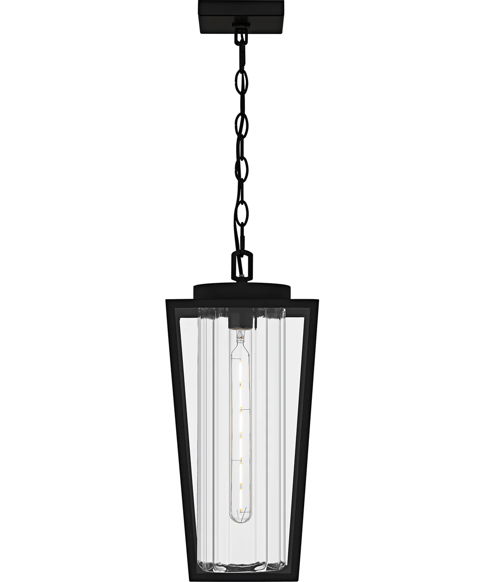 Jett Large 1-light Outdoor Pendant Light Coastal Armour Aluminum Matte Black - Image 3