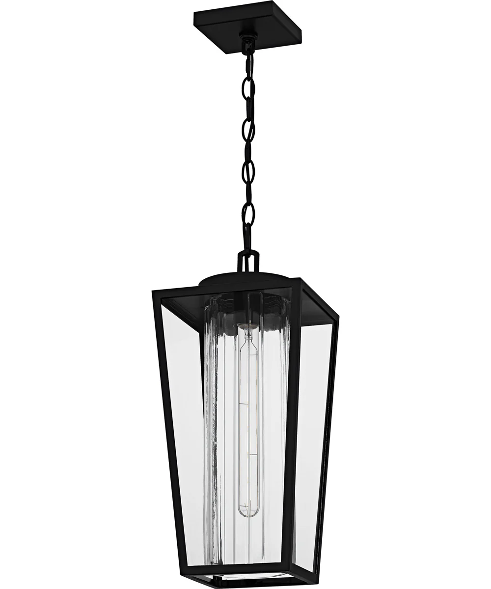 Jett Large 1-light Outdoor Pendant Light Coastal Armour Aluminum Matte Black - Image 4