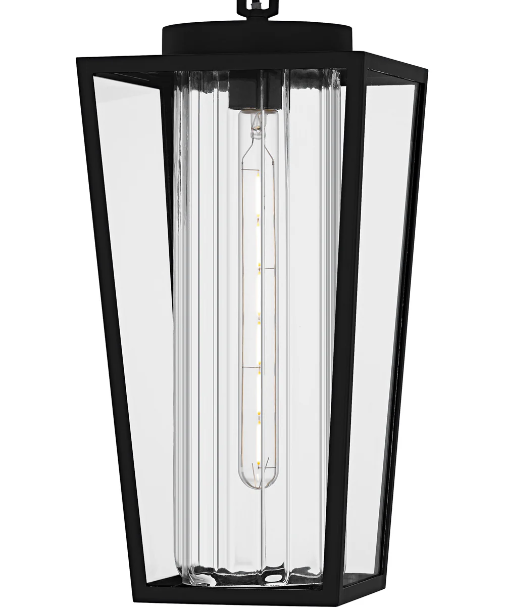 Jett Large 1-light Outdoor Pendant Light Coastal Armour Aluminum Matte Black - Image 5