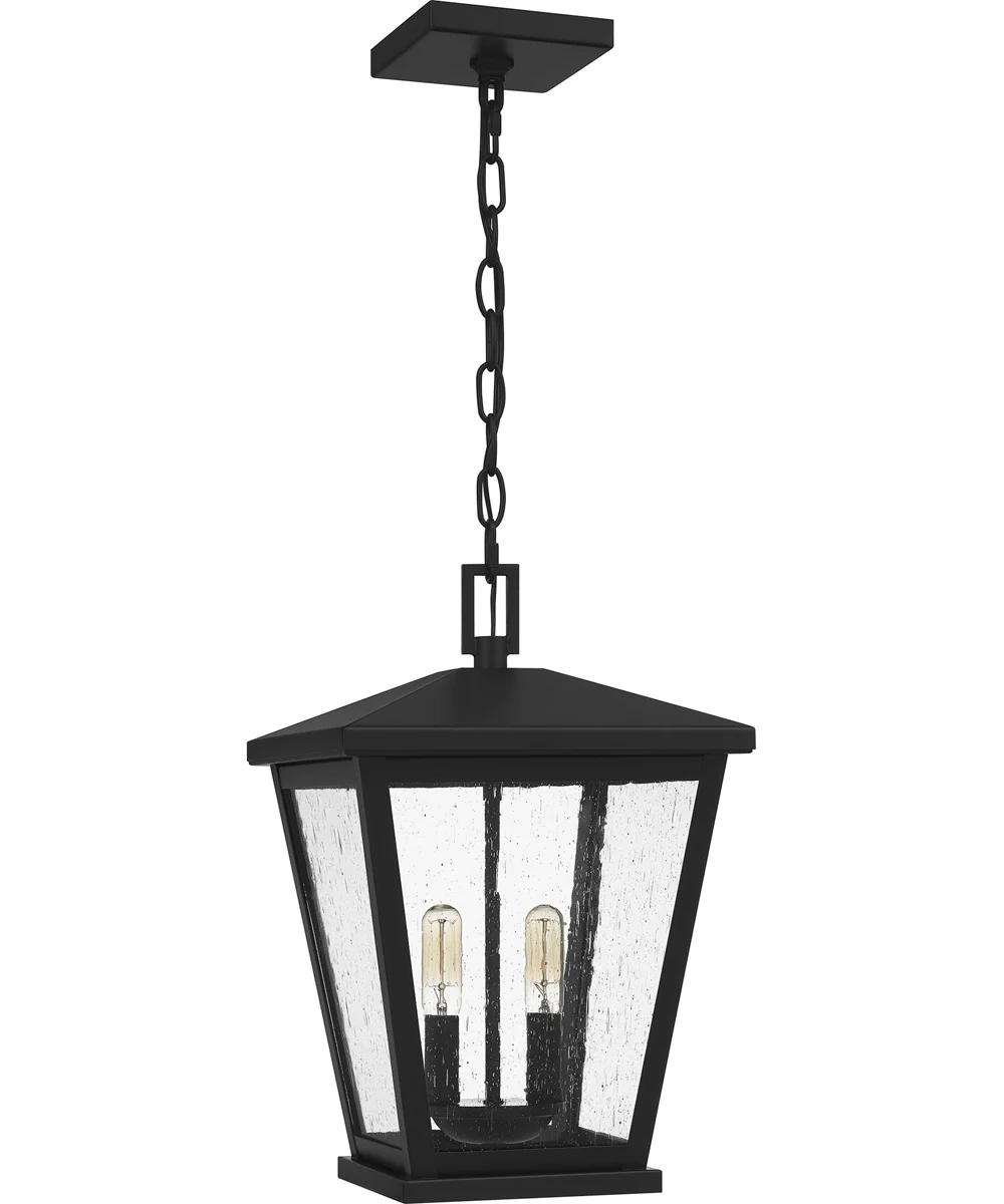 Joffrey Large 2-light Outdoor Pendant Light Matte Black - Image 3