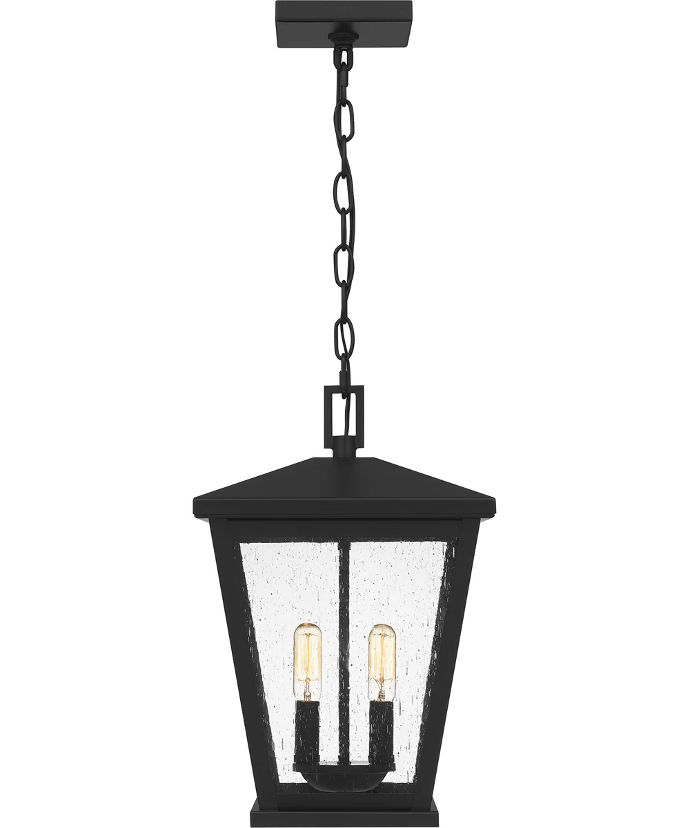 Joffrey Large 2-light Outdoor Pendant Light Matte Black - Image 4