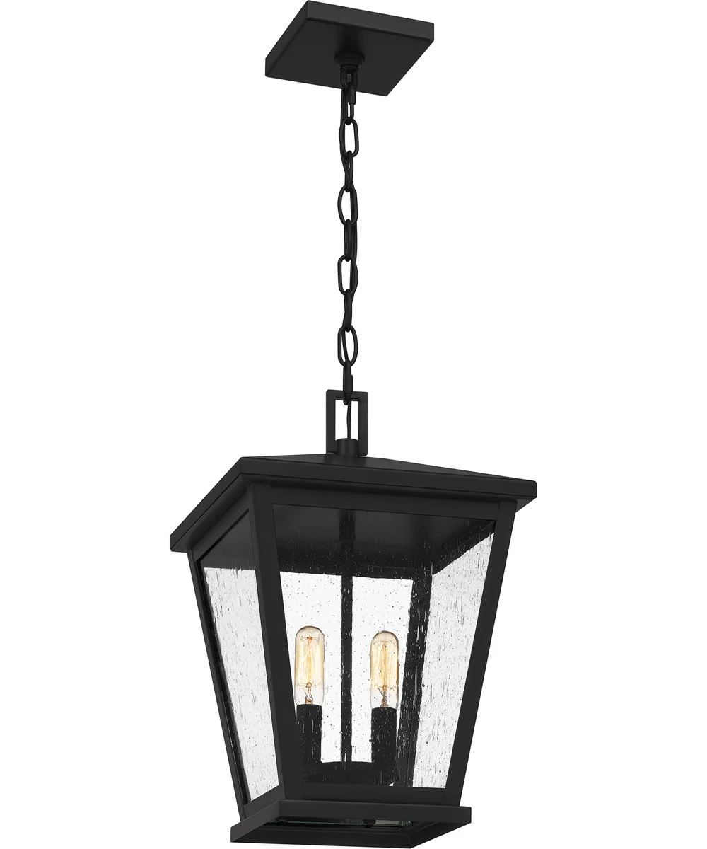 Joffrey Large 2-light Outdoor Pendant Light Matte Black - Image 6