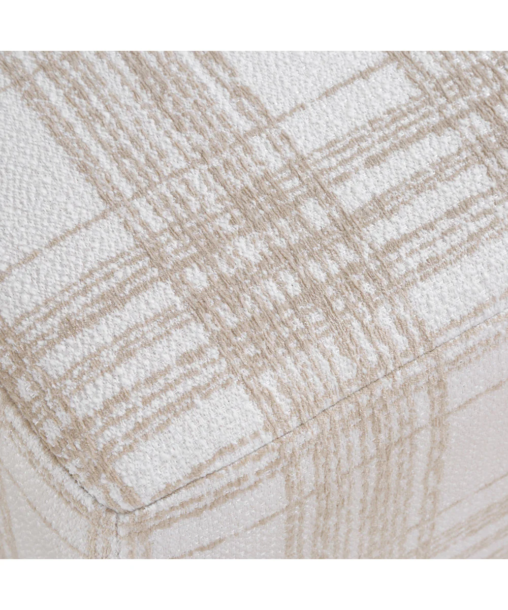Joie Porcelain Plaid Ottoman - Image 5