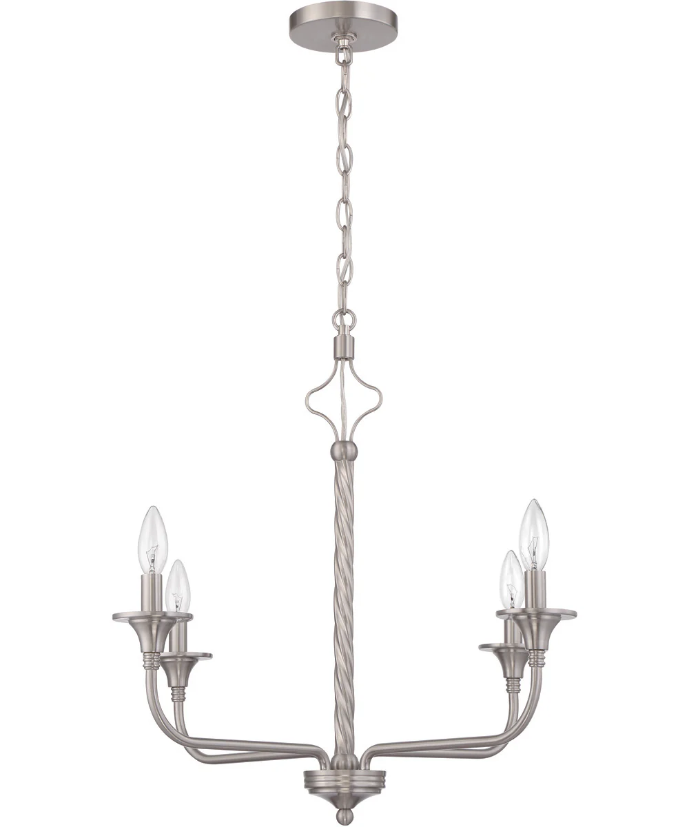 Jolenne 4-Light Chandelier Brushed Polished Nickel - Image 4