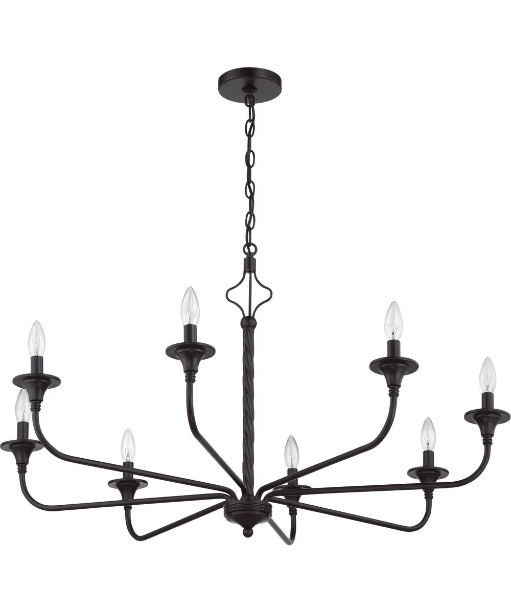 Jolenne 9-Light Chandelier Flat Black - Image 3