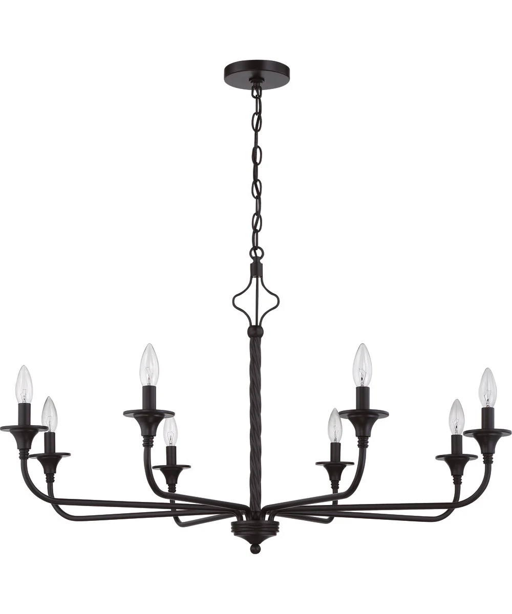 Jolenne 9-Light Chandelier Flat Black - Image 4