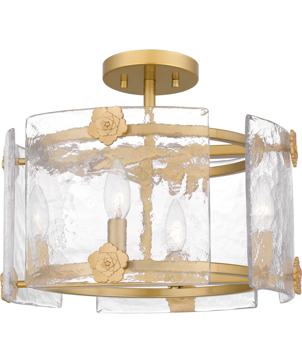 Jolie Medium 4-light Semi Flush Mount Light Gold