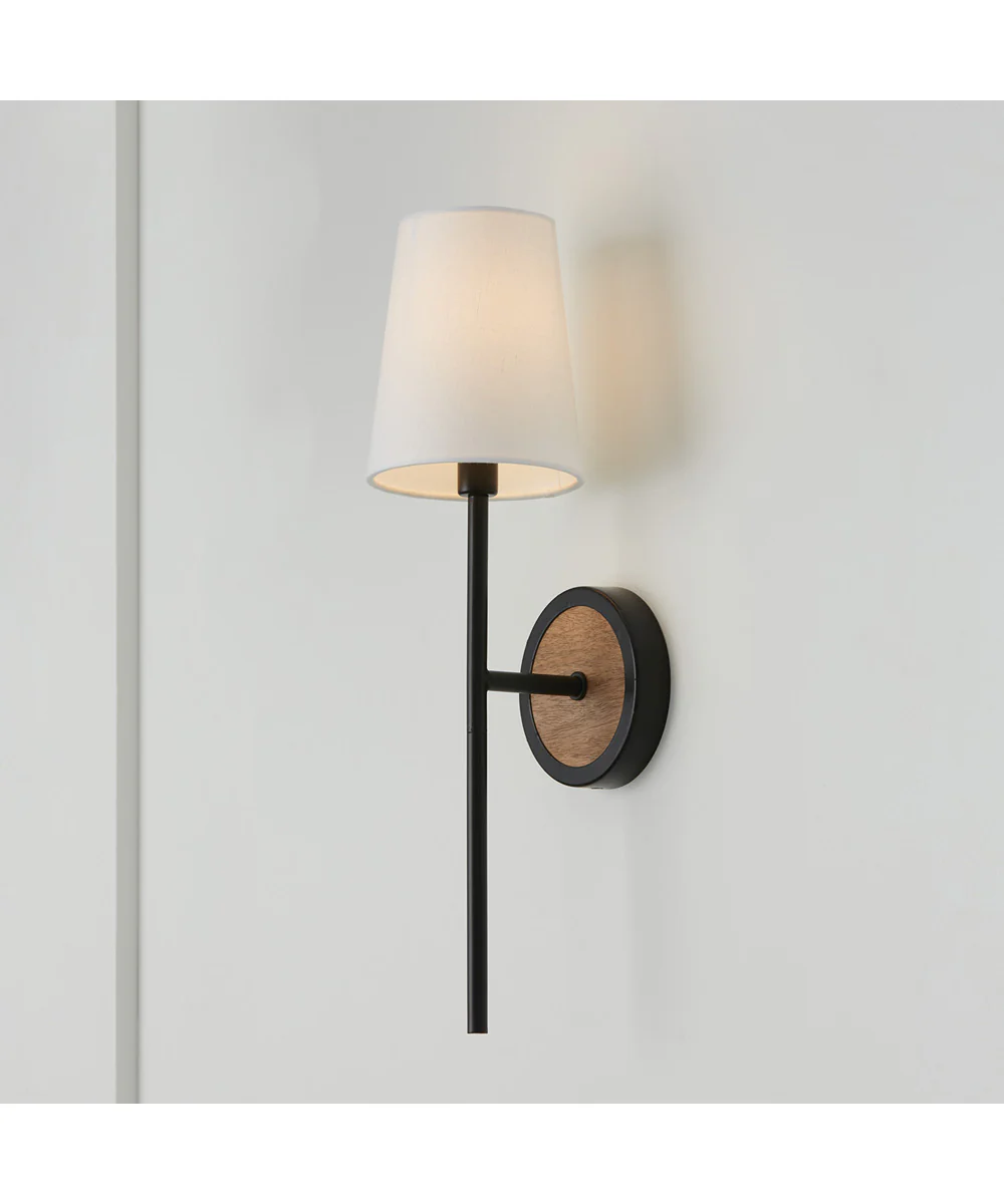 Jonah 1-Light Sconce Light Wood and Matte Black - Image 2