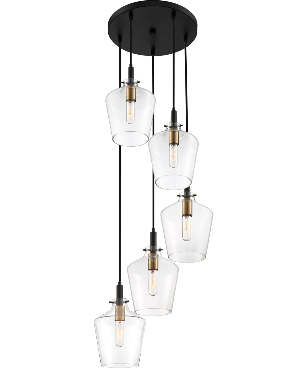 June 5-light Pendant Earth Black - Image 4