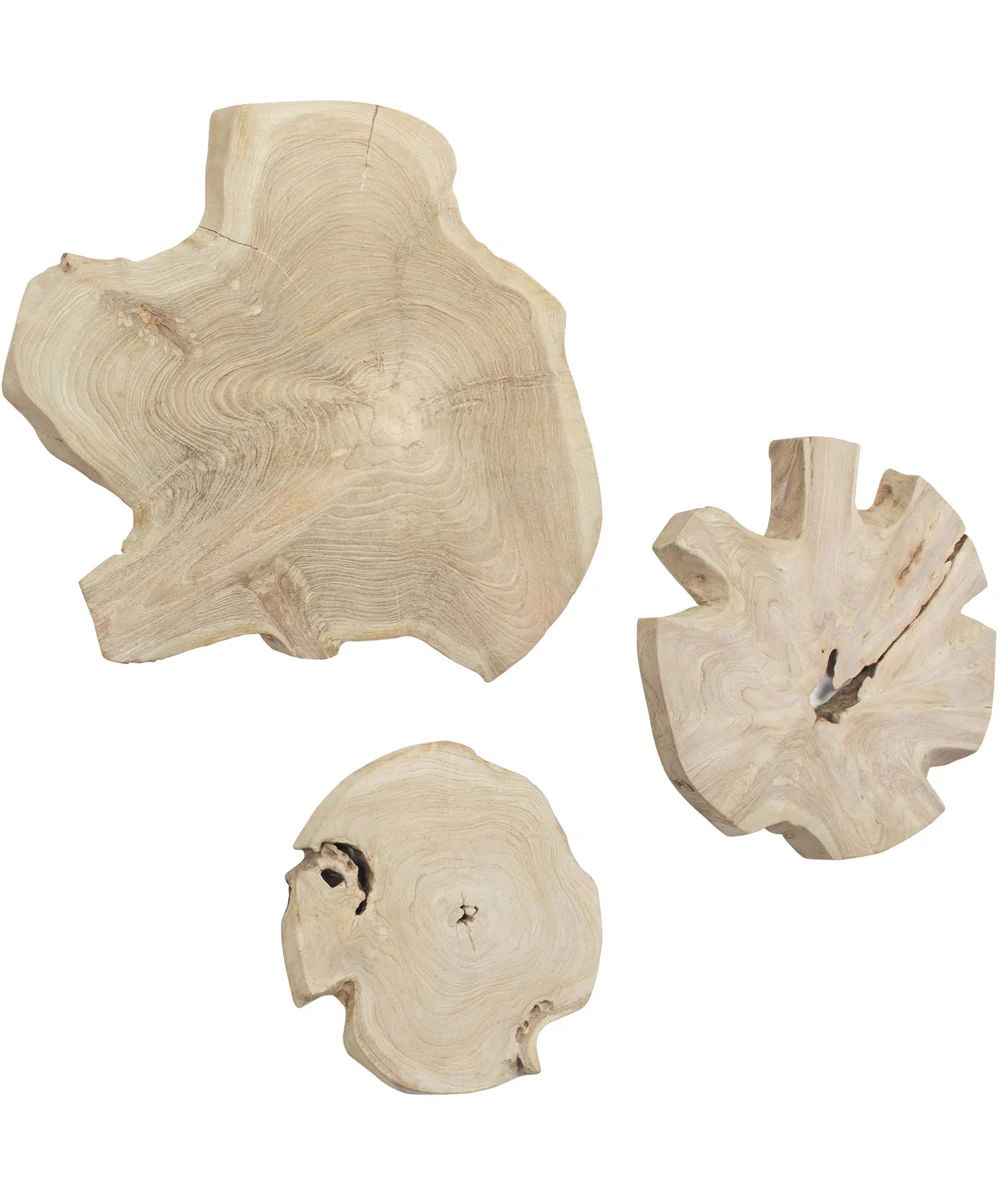 Kalani Wood Outdoor Wall Art Set of 3 - Image 2