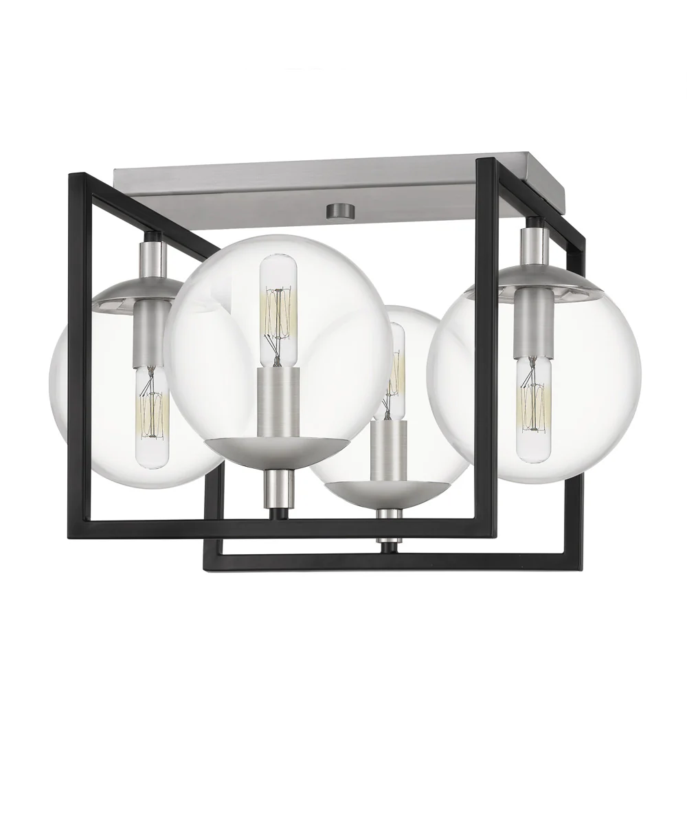 Kane 4-light Semi Flush Mount Earth Black - Image 3