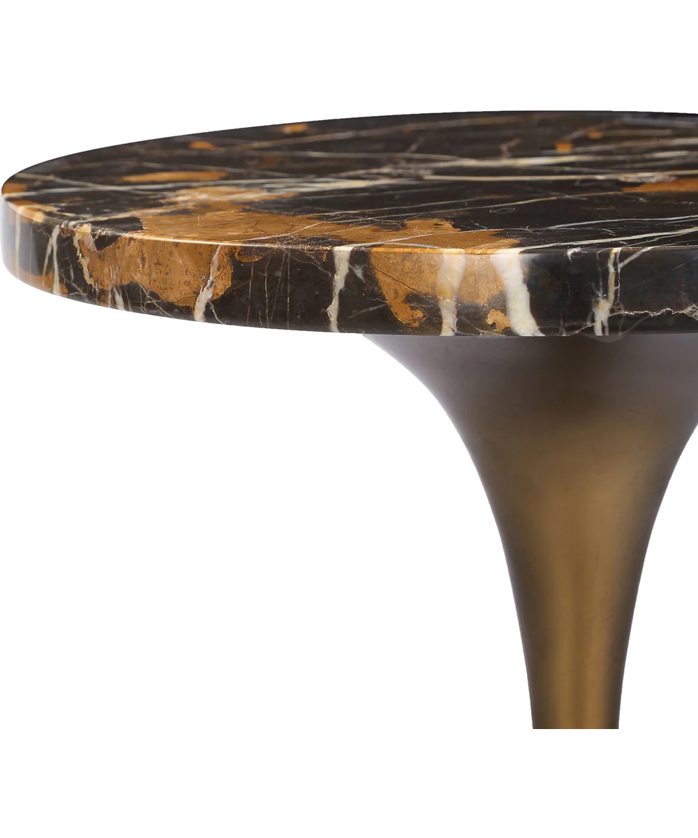 Karnes Dark Marble Drink Table - Image 3