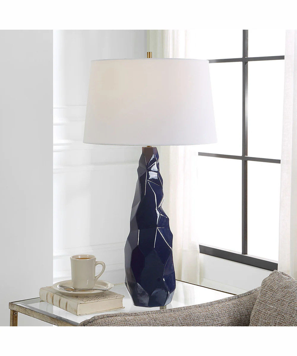 Kavos Geometric Blue Table Lamp - Image 2