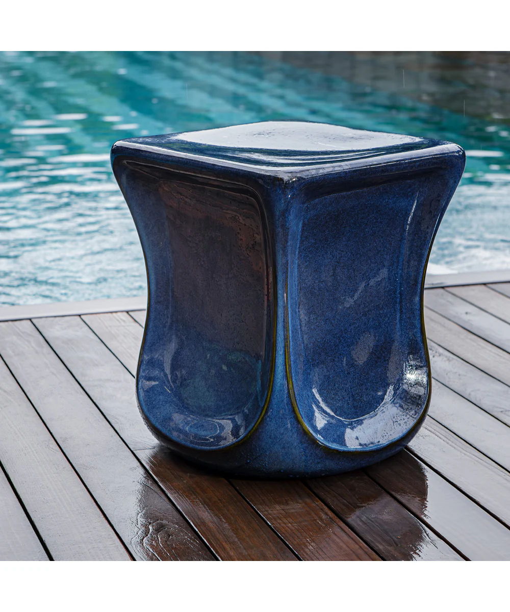 Kaz Deep Blue Garden Stool - Image 3