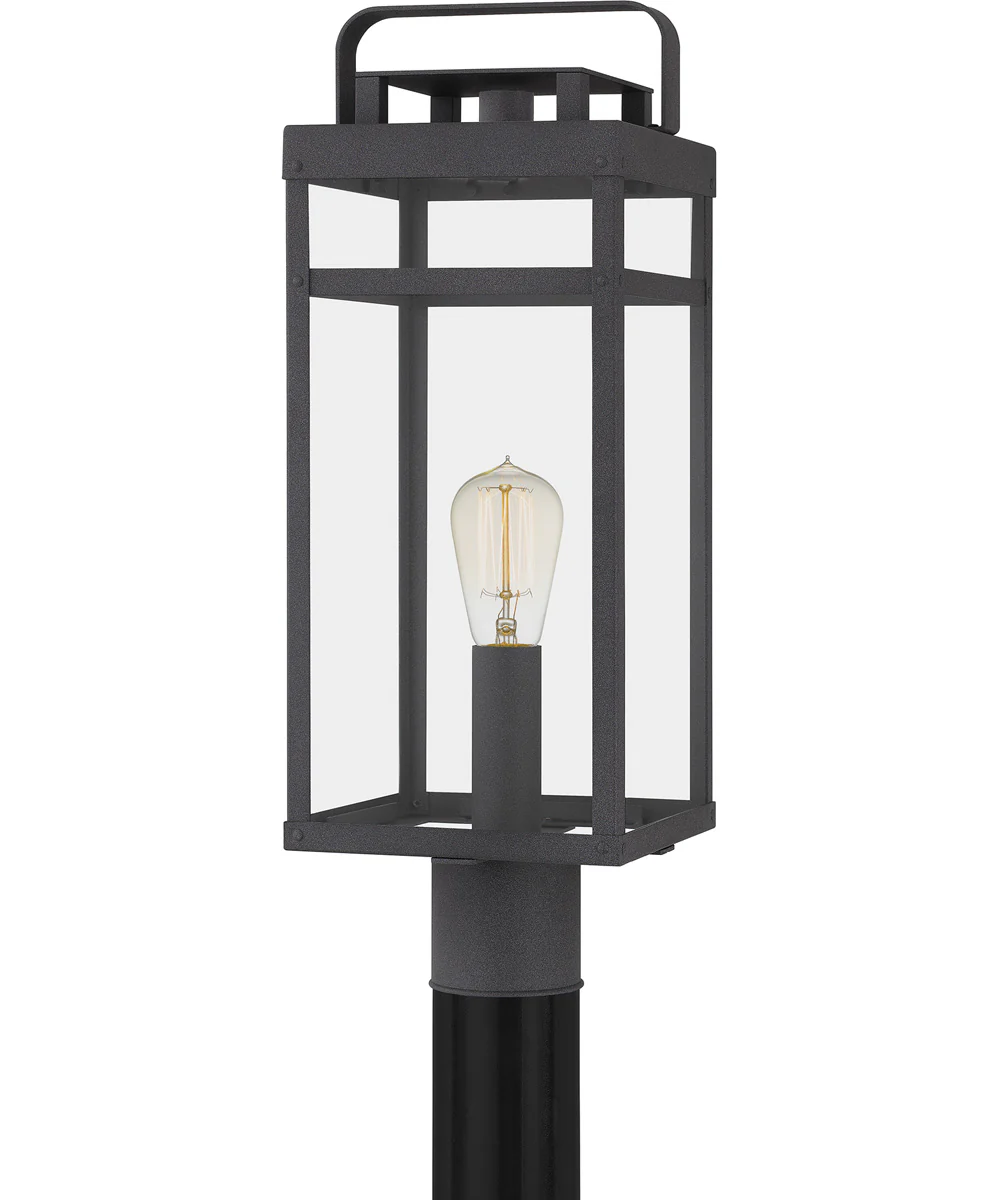 Keaton Large 1-light Outdoor Post Light Coastal Armour Aluminum Mottled Black