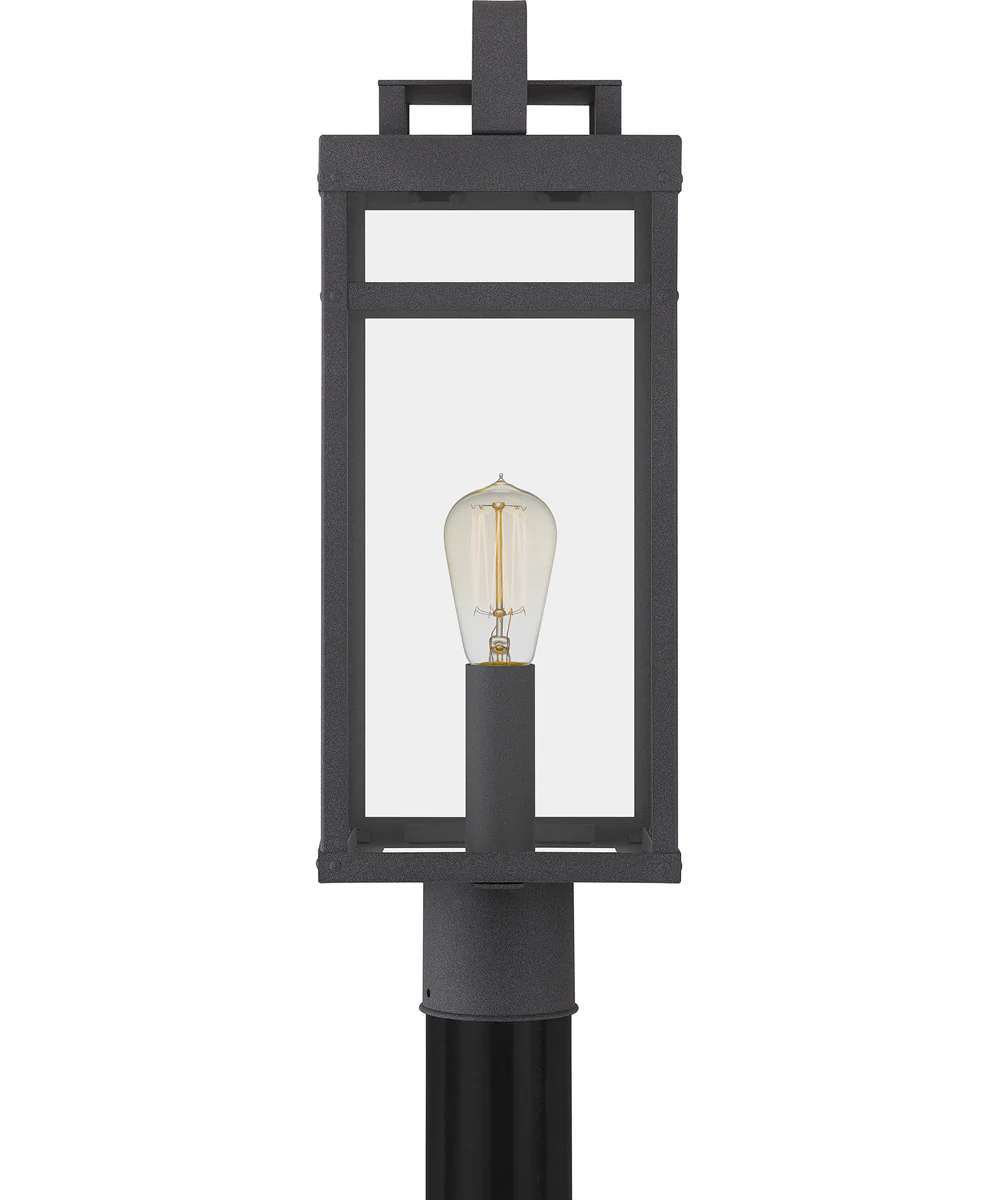 Keaton Large 1-light Outdoor Post Light Coastal Armour Aluminum Mottled Black - Image 5