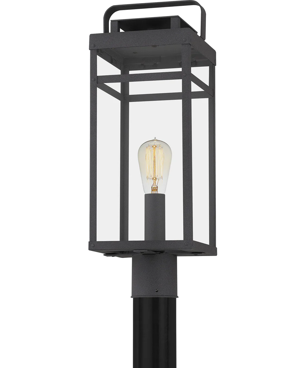 Keaton Large 1-light Outdoor Post Light Coastal Armour Aluminum Mottled Black - Image 6