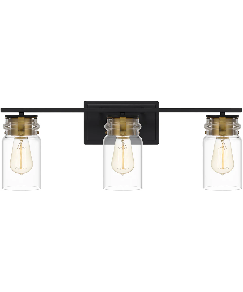 Keesey Large 3-light Bath Light Matte Black - Image 2
