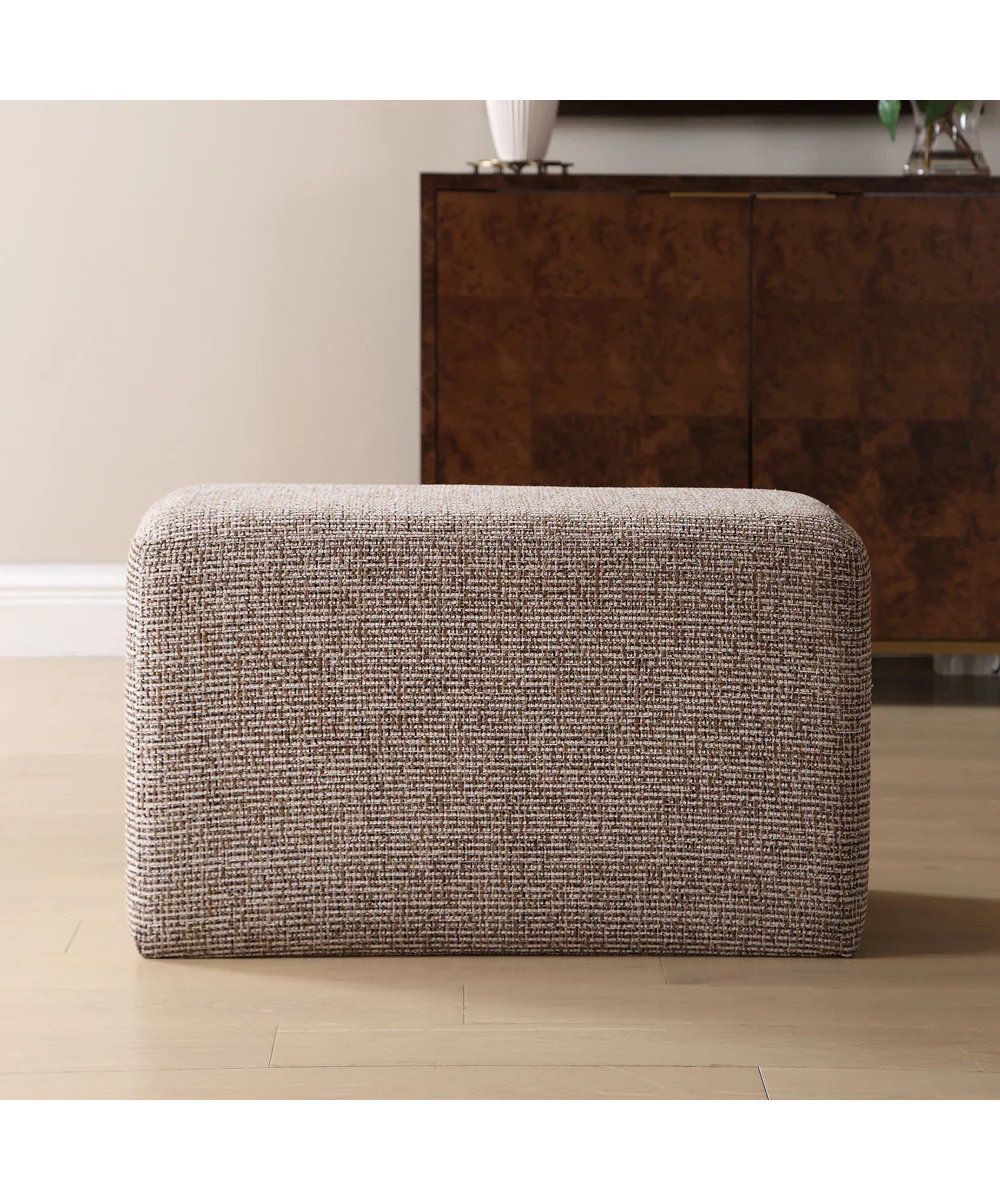 Kelce Woven Checkered Ottoman - Image 2