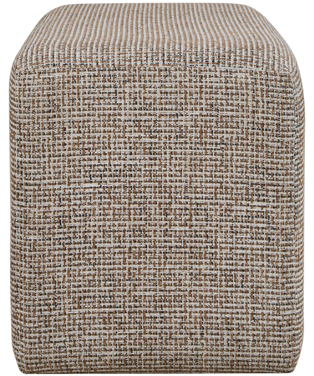 Kelce Woven Checkered Ottoman - Image 5