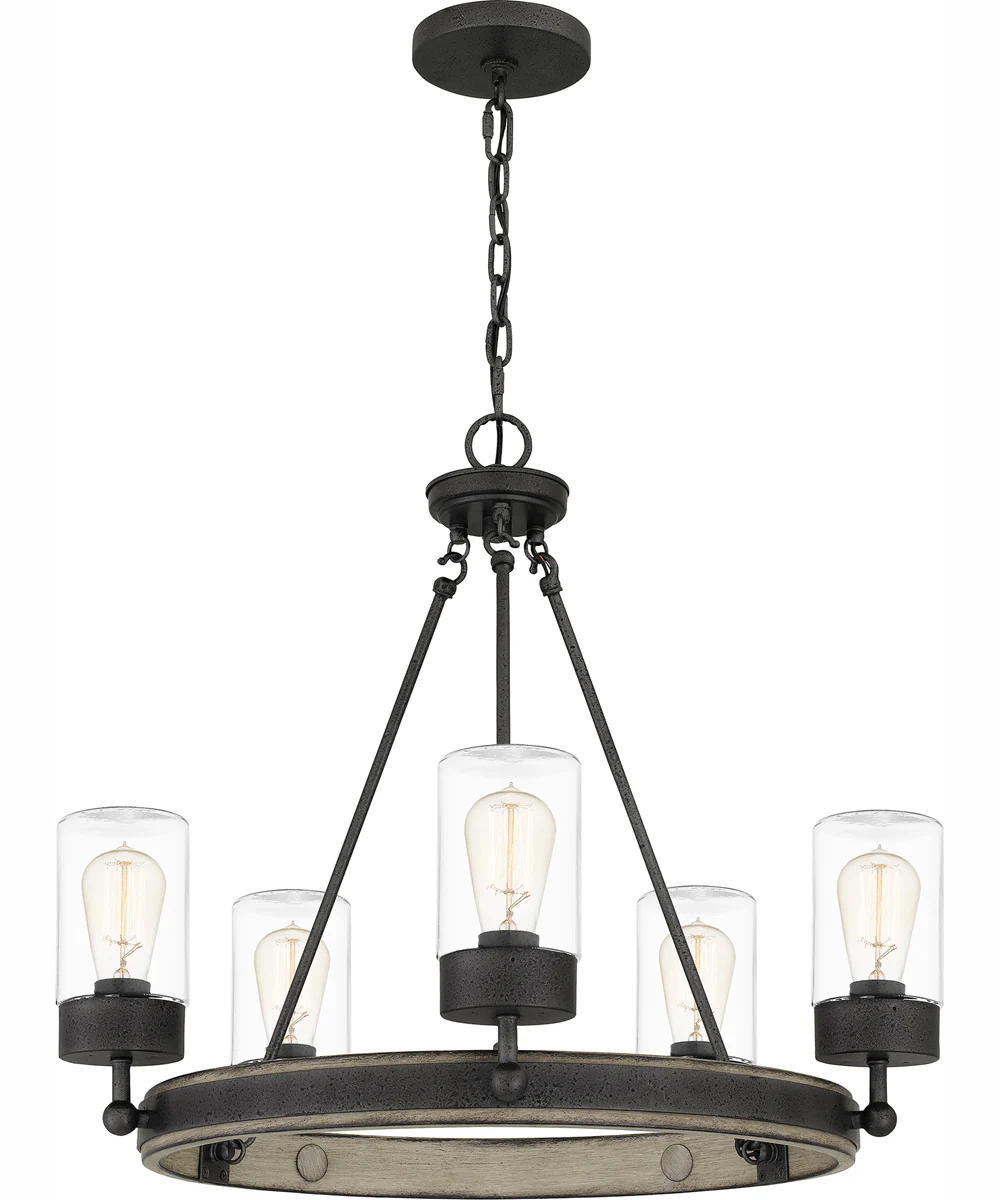 Kelleher 5-light Chandelier Distressed Iron - Image 2
