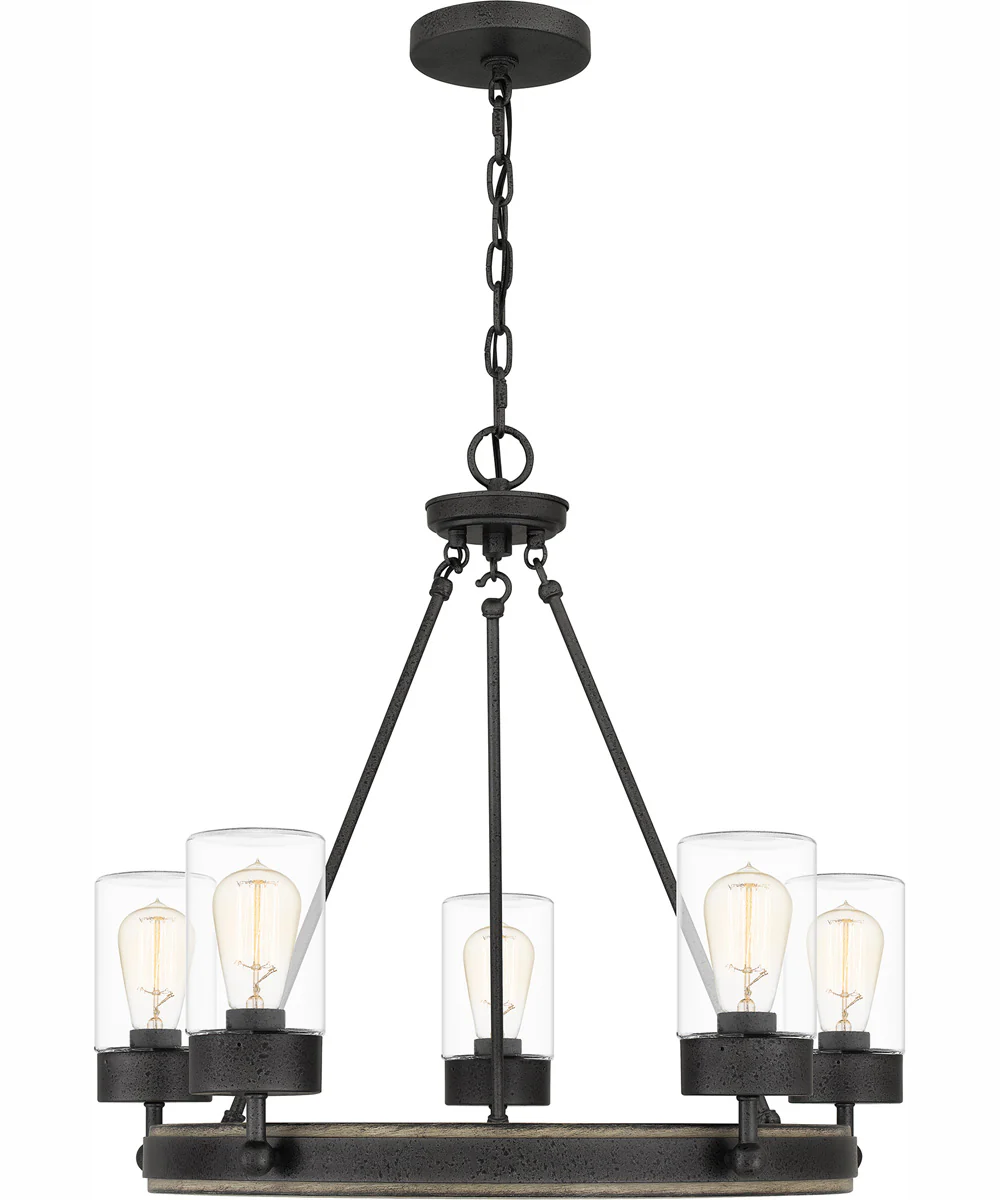 Kelleher 5-light Chandelier Distressed Iron - Image 4
