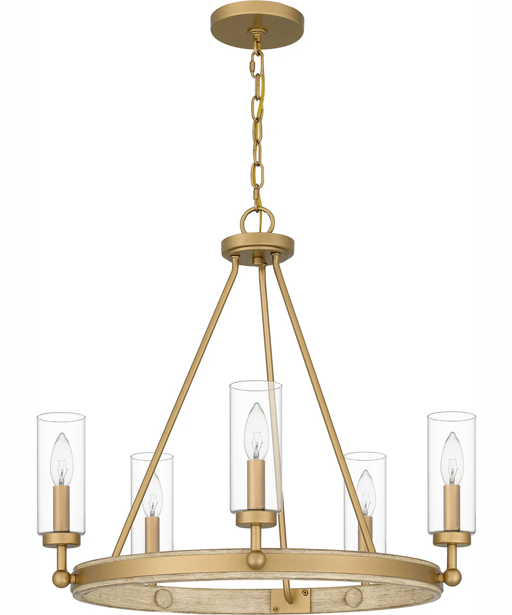 Kelleher 5-light Chandelier Nouveau Painted Weathered Brass - Image 3
