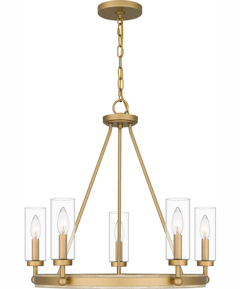 Kelleher 5-light Chandelier Nouveau Painted Weathered Brass - Image 4