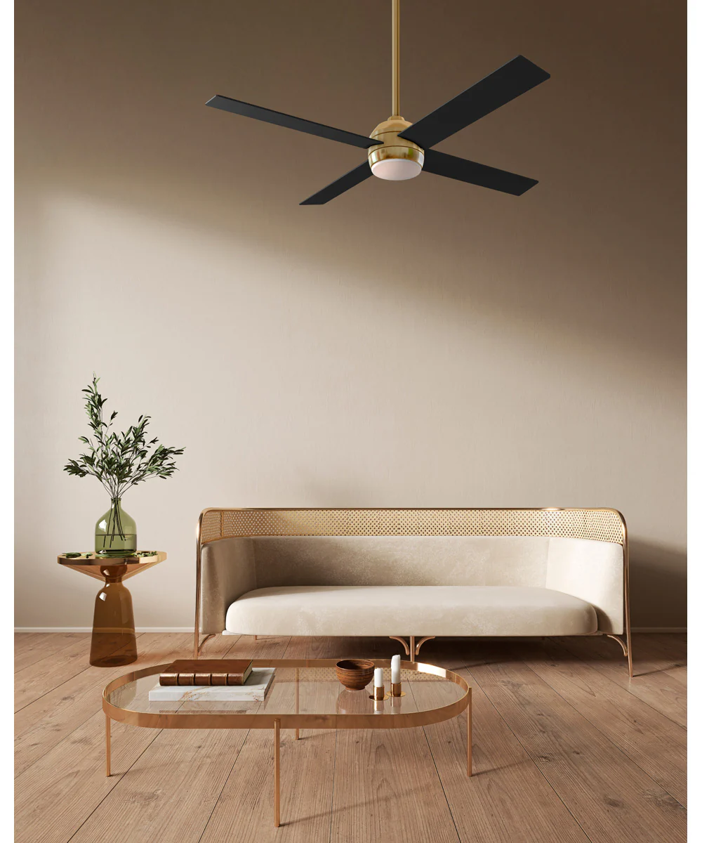 Kelsey 52" 4-blade Indoor Ceiling Fan 1-Light Fan Satin Brass - Image 2