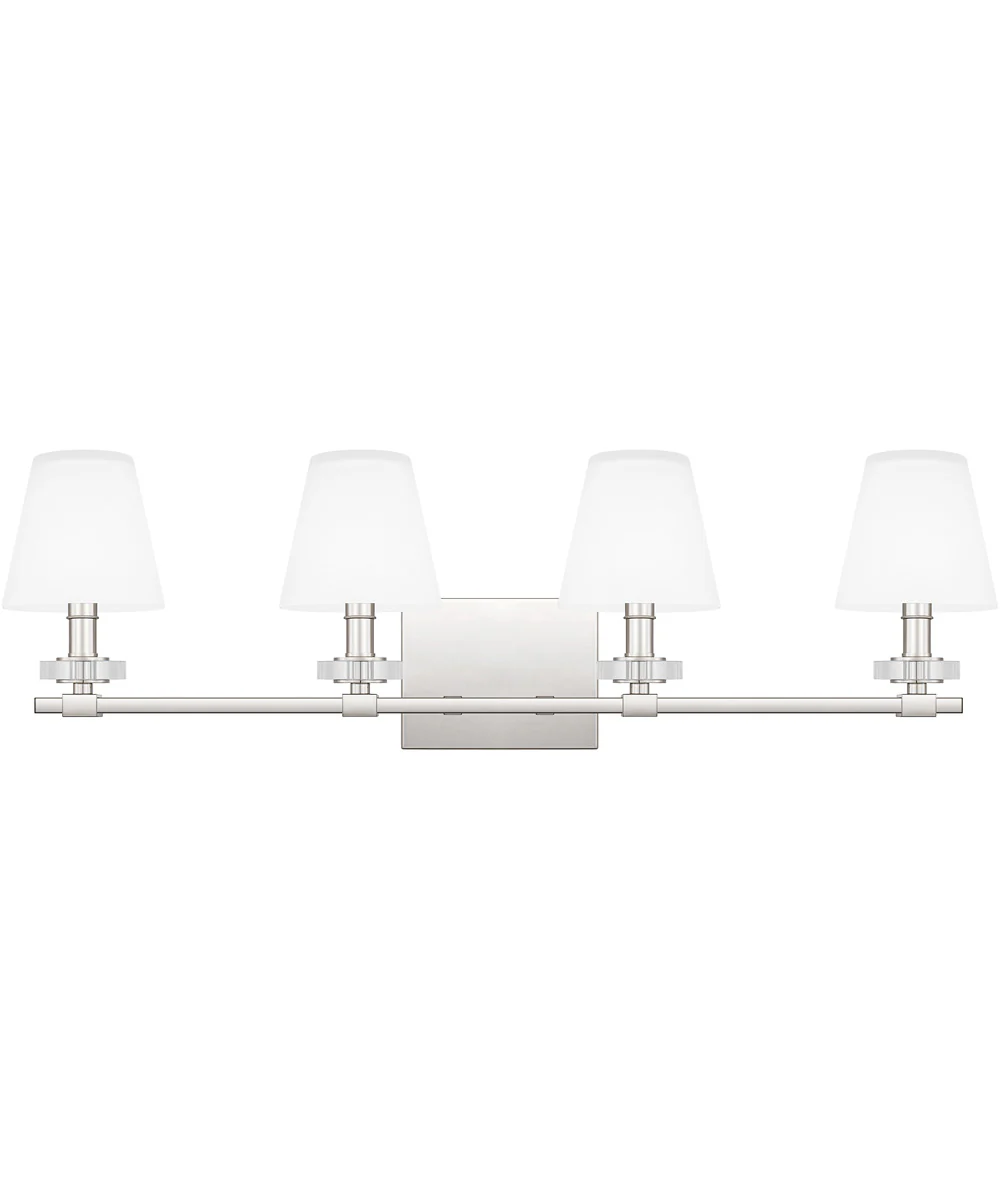 Kelsey Glen Extra Large 4-light Bath Light Polished Nickel