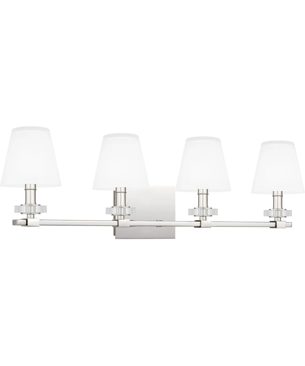 Kelsey Glen Extra Large 4-light Bath Light Polished Nickel - Image 4