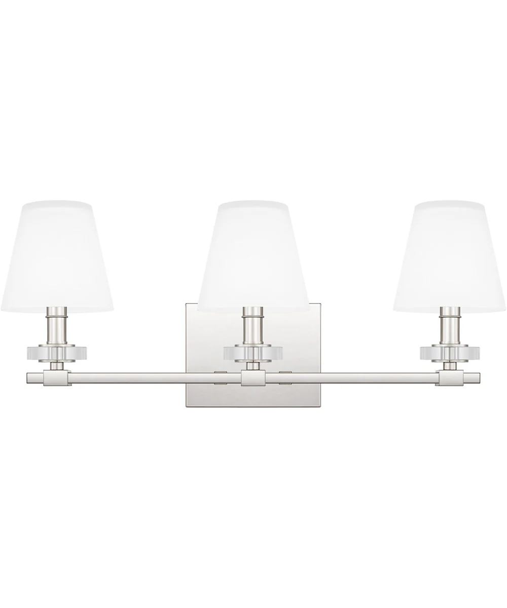 Kelsey Glen Large 3-light Bath Light Polished Nickel - Image 2