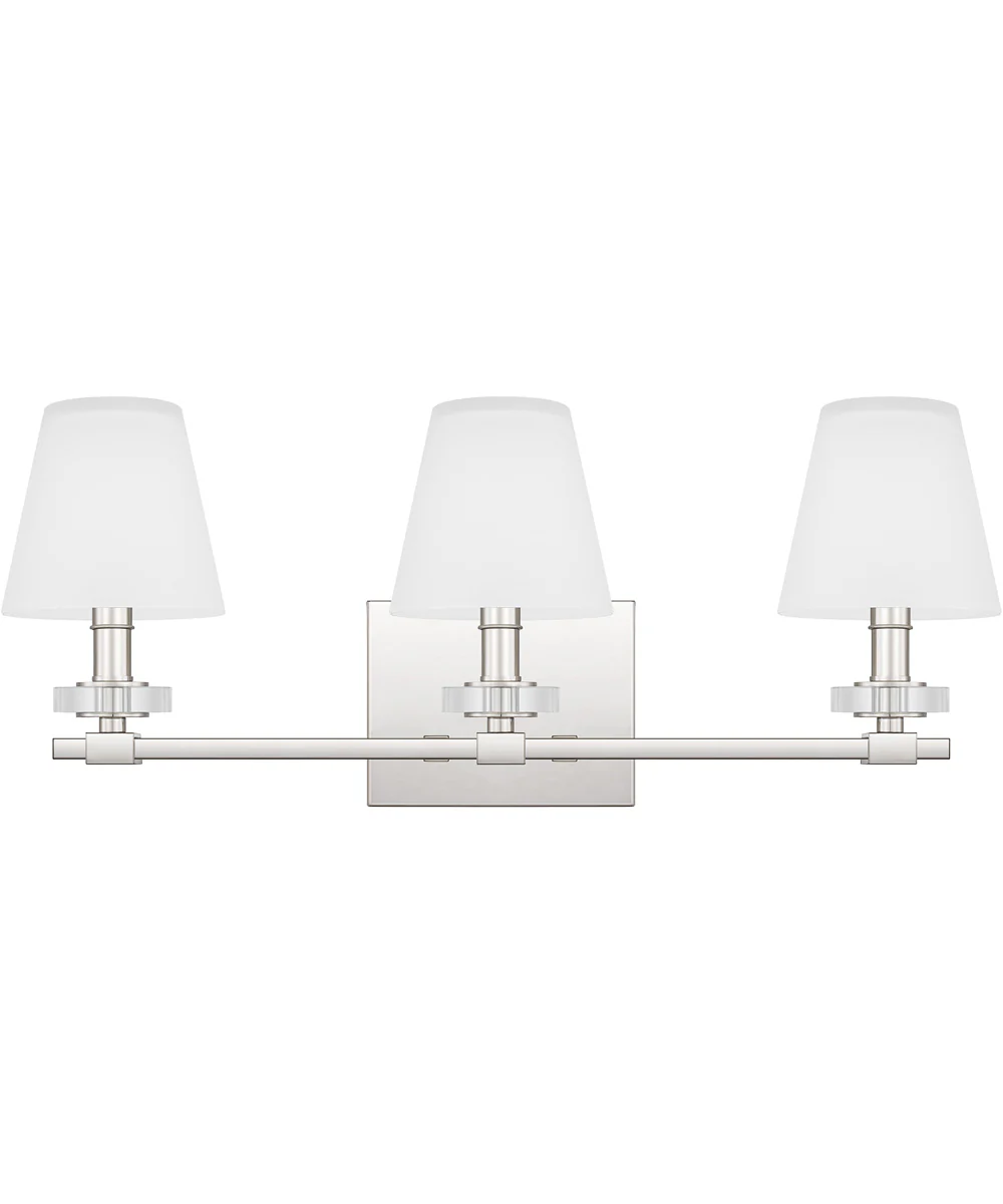 Kelsey Glen Large 3-light Bath Light Polished Nickel - Image 3