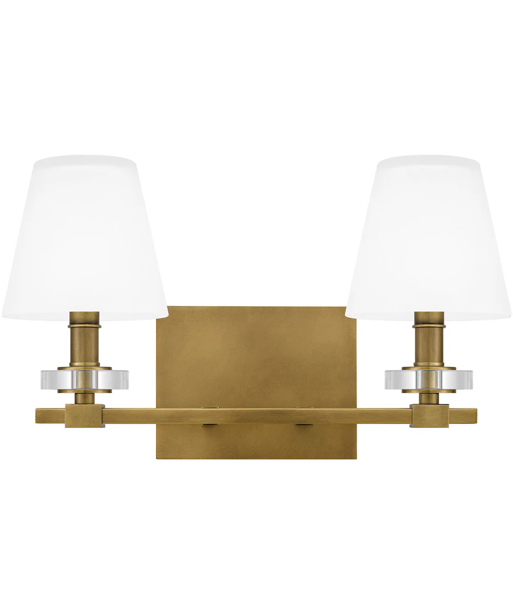 Kelsey Glen Medium 2-light Bath Light Weathered Brass - Image 2