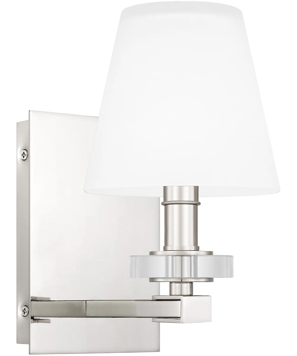 Kelsey Glen Small 1-light Wall Sconce Polished Nickel