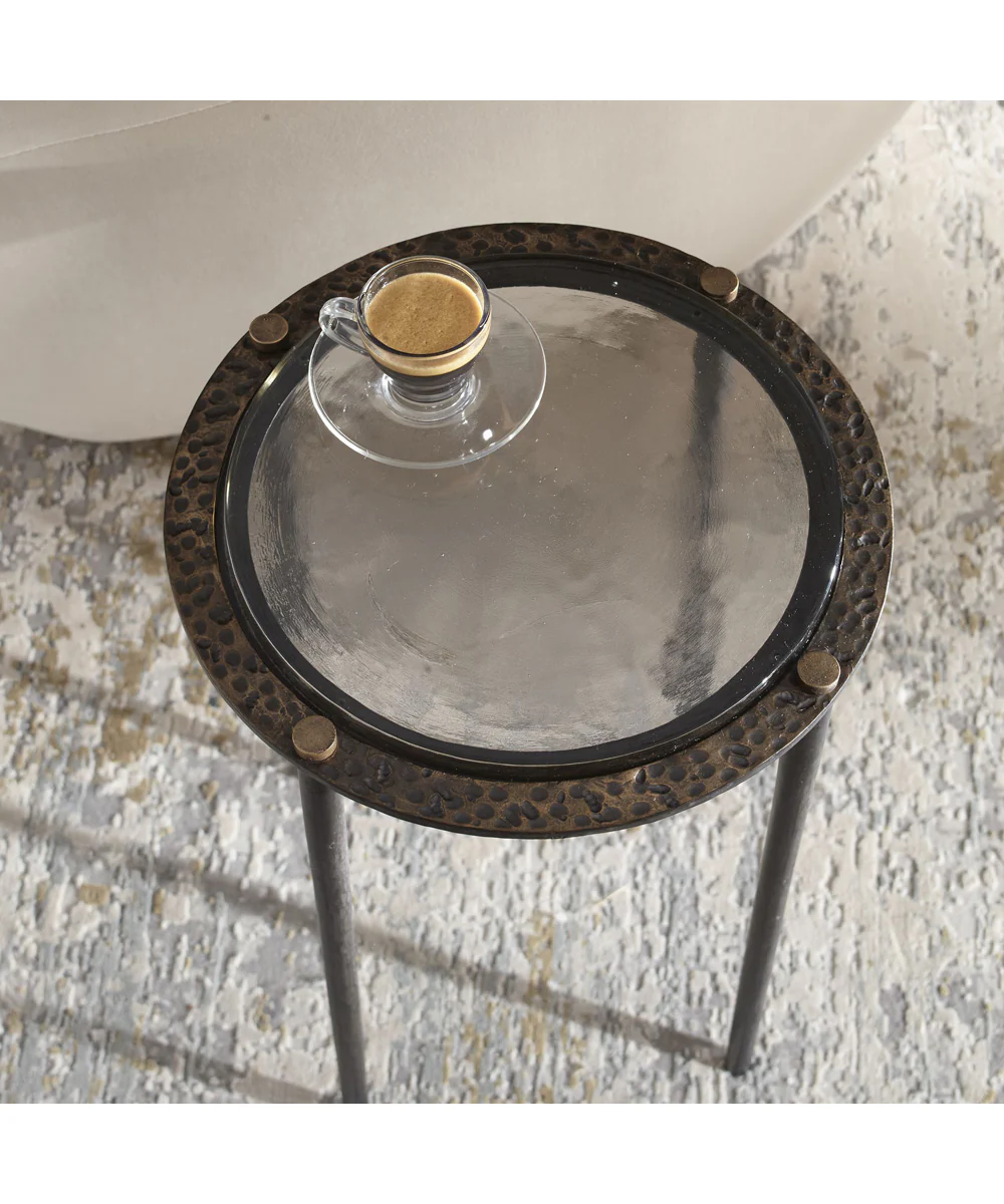 Kennington Round Glass Accent Table - Image 5