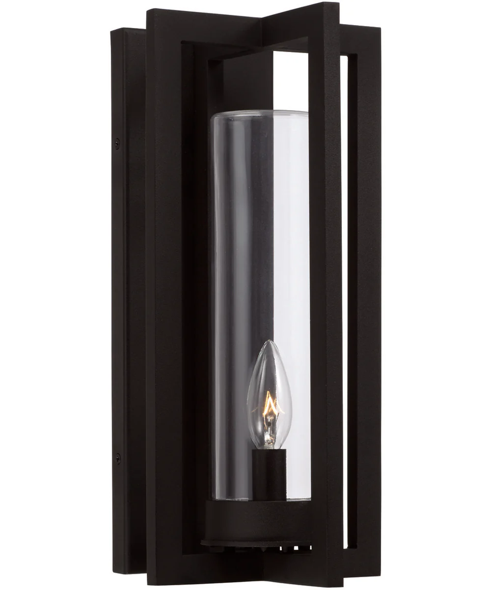Kent 1-Light Outdoor Wall-Lantern Rain or Shine - Black