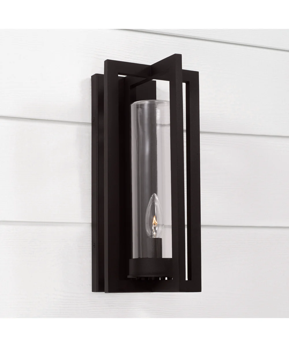 Kent 1-Light Outdoor Wall-Lantern Rain or Shine - Black - Image 2