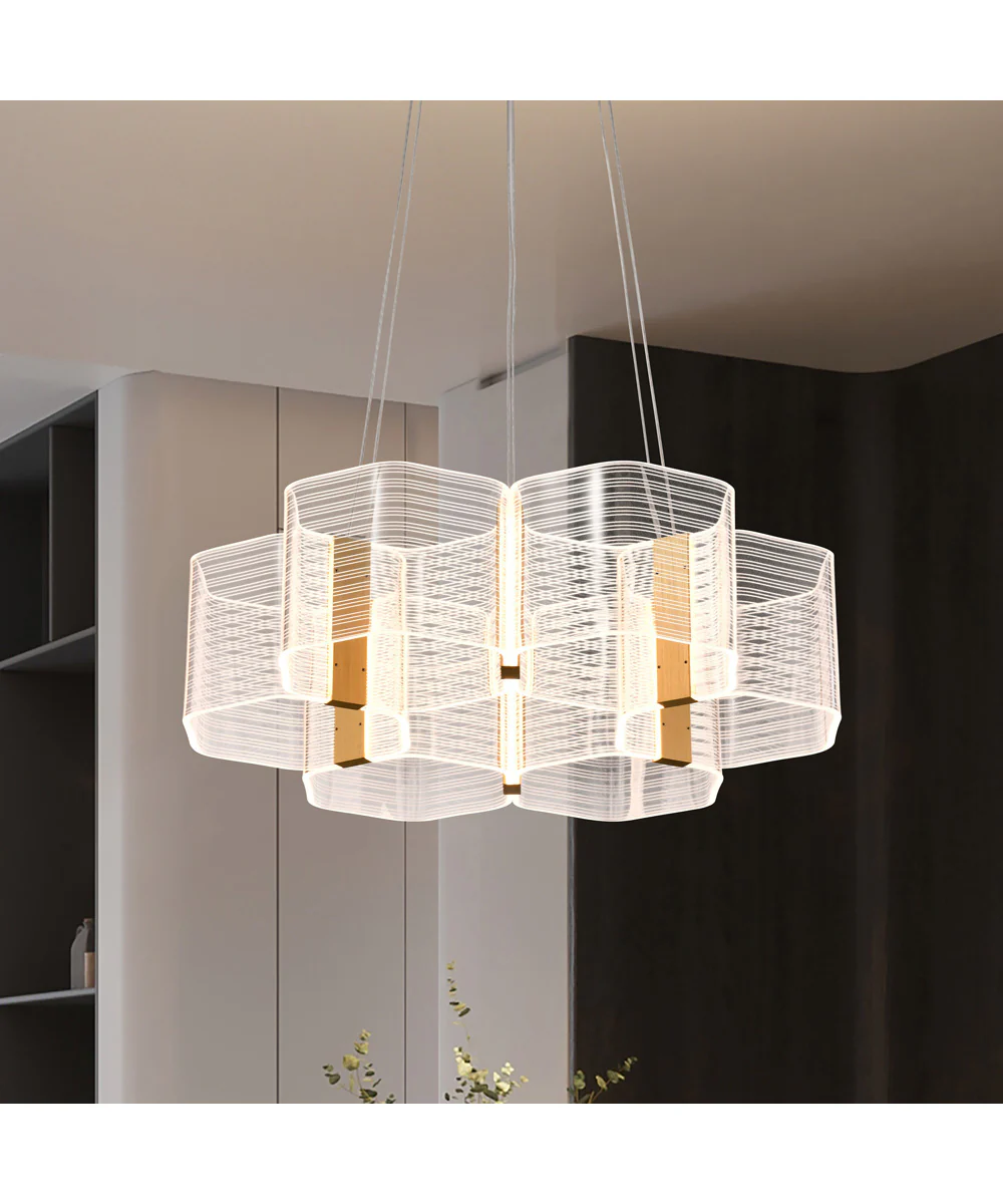 Kenzo  Chandelier Polished Anodized Bronze - Image 3