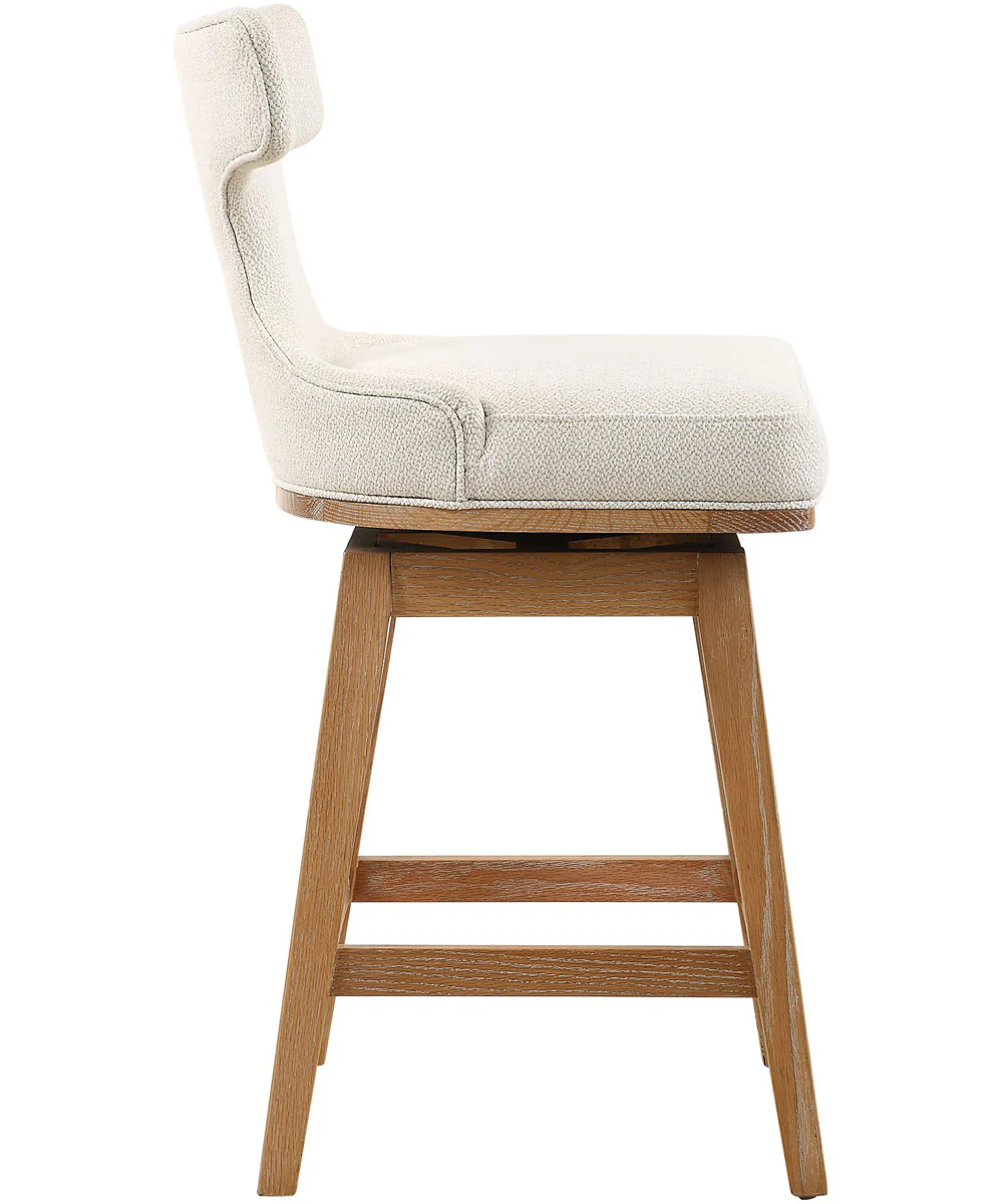 Klismos Off-White Fabric Counter Stool - Image 7