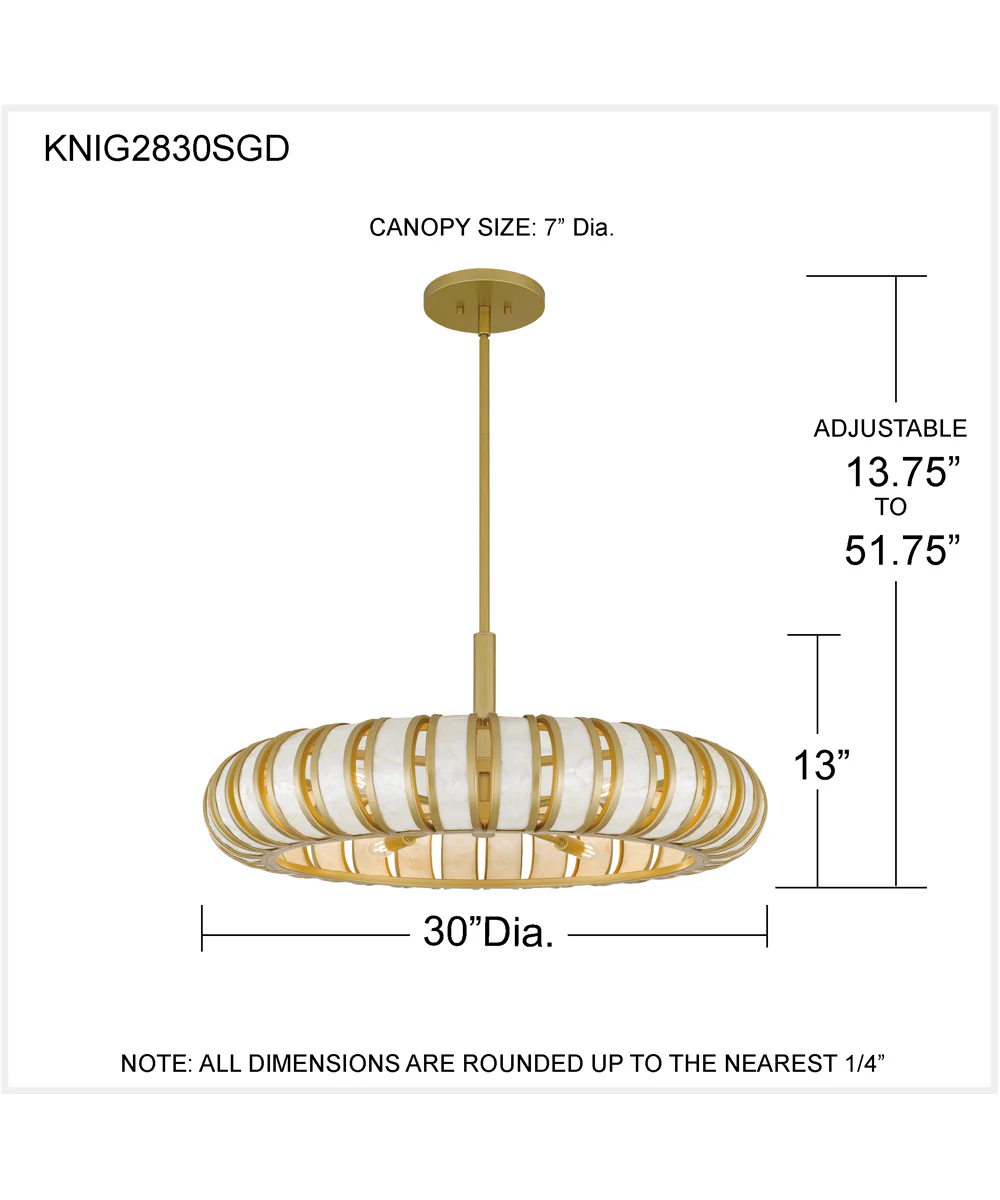 Knight 6-light Pendant Soft Gold - Image 4