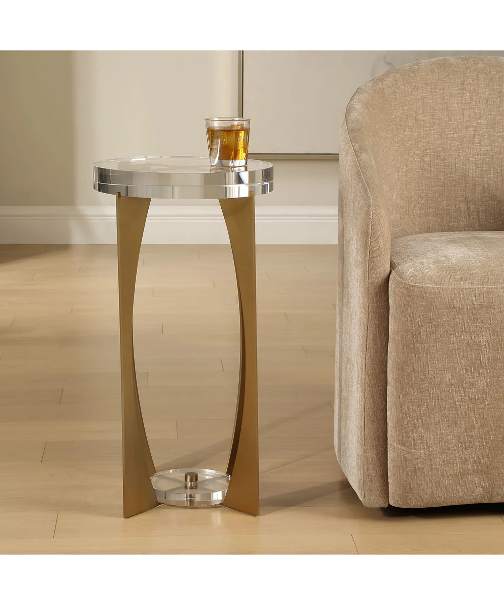 Kolkata Brass Accent Table - Image 2
