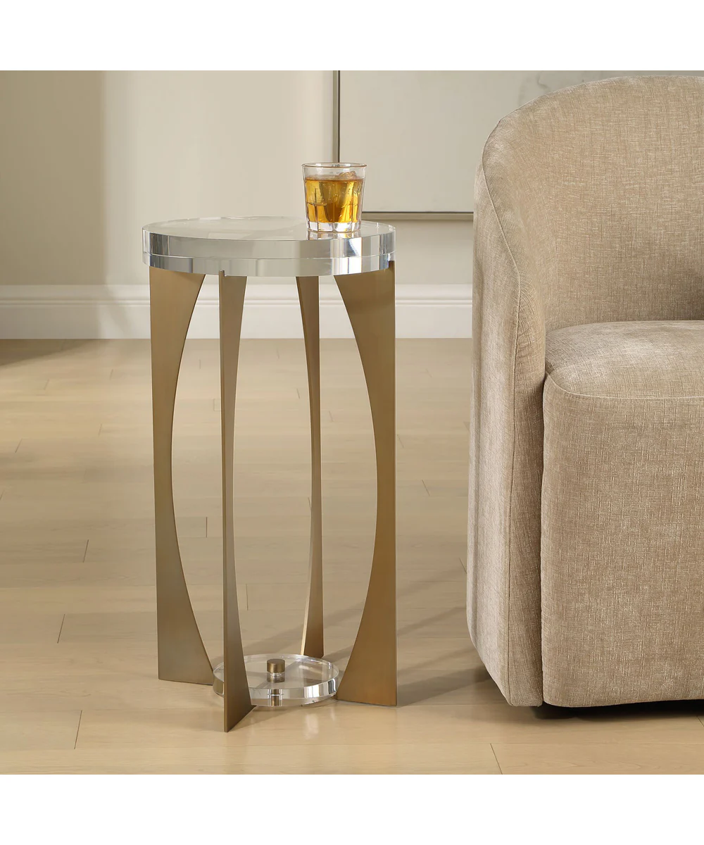 Kolkata Brass Accent Table - Image 3