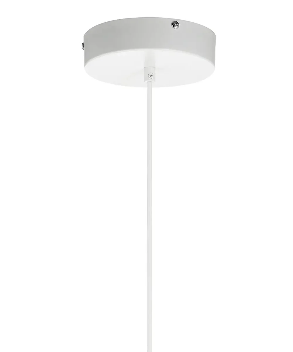 Kordan 8"W 1-Light LED Matte White Metal Hourglass Mini Pendant Light Fixture by Kichler - Image 5