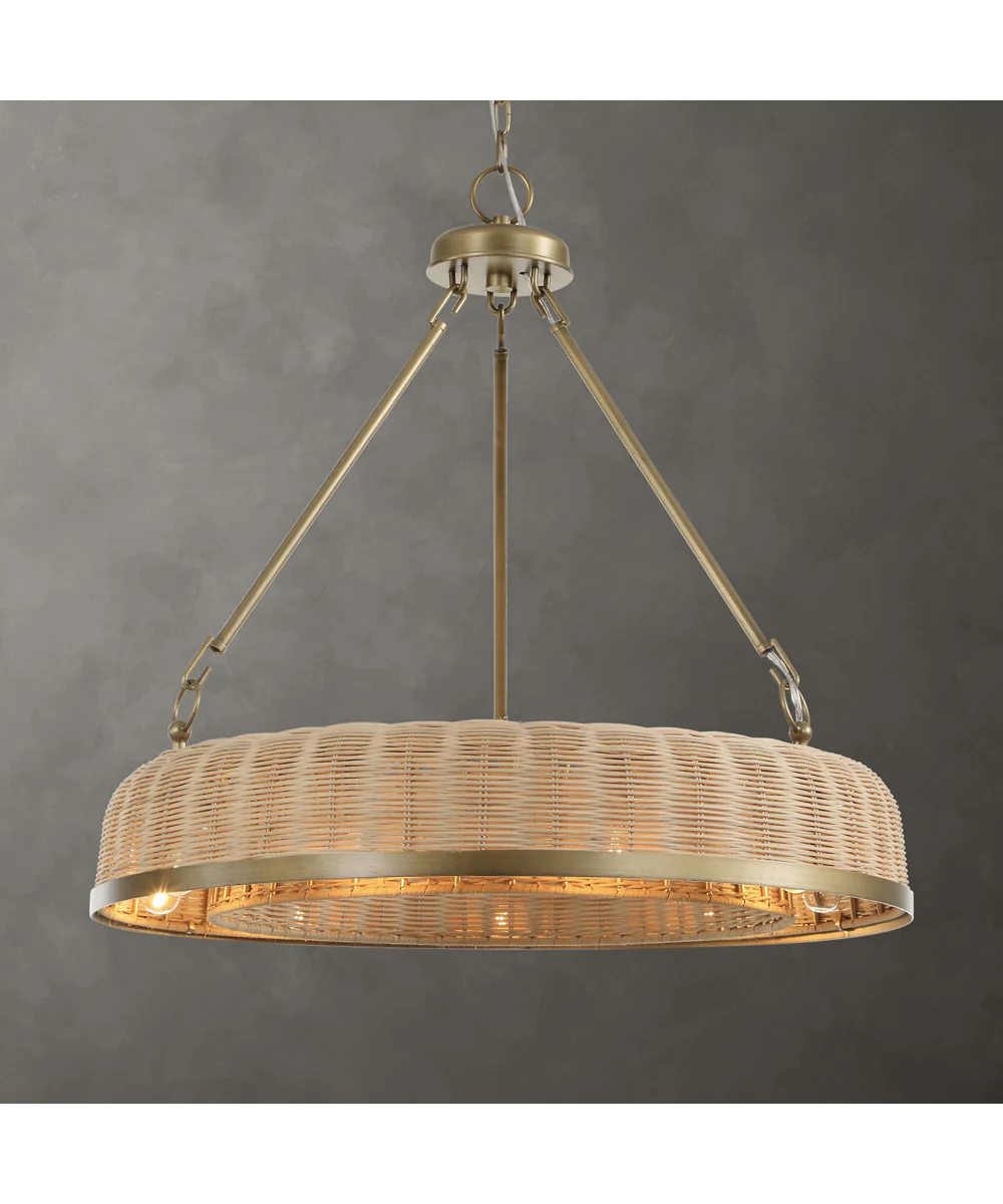 Ladakh 9 Light Round Wicker Pendant - Image 2